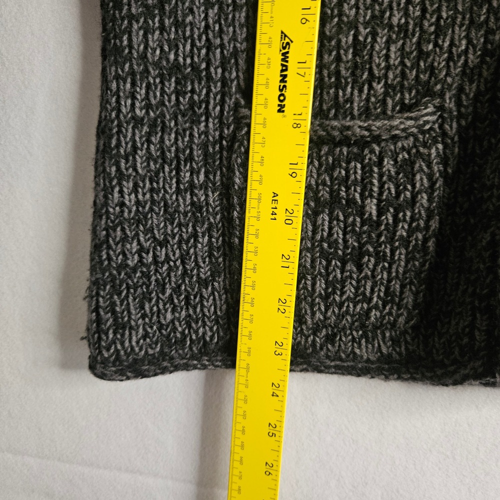 Patagonia Womens XL Gray 100% Wool Chunky Knit Snap Front Cardigan Sweater 51100 - Picture 10 of 12